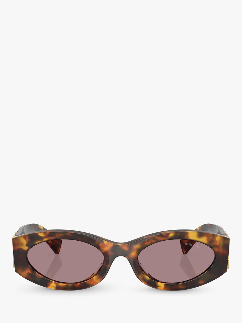 Miu Miu oval women's sunglasses honey Havana purple, imported from the UK