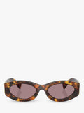 Miu Miu oval women's sunglasses honey Havana purple, imported from the UK