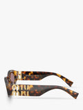 Miu Miu oval women's sunglasses honey Havana purple, imported from the UK