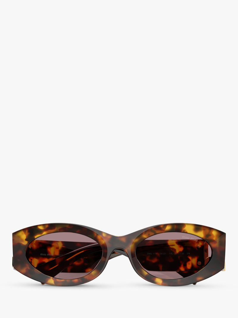 Miu Miu oval women's sunglasses honey Havana purple, imported from the UK