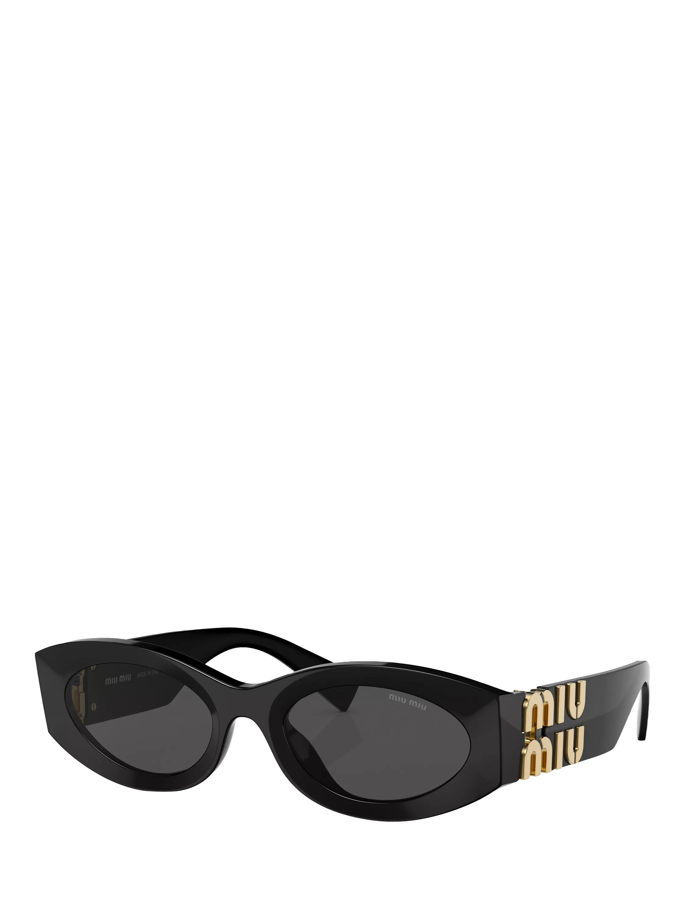 Miu Miu oval sunglasses black polyamide frame - British product