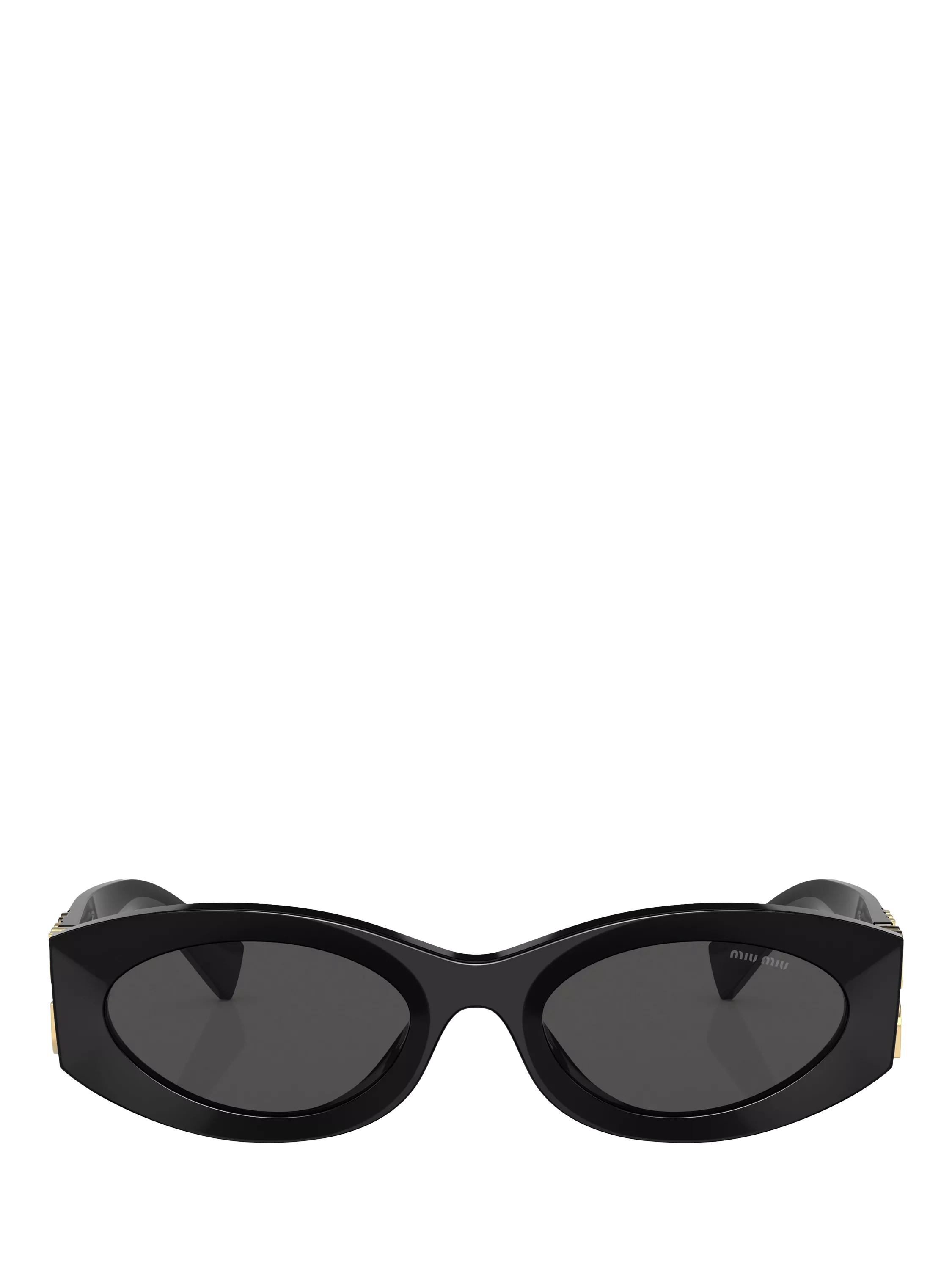 Miu Miu oval sunglasses black polyamide frame - British product