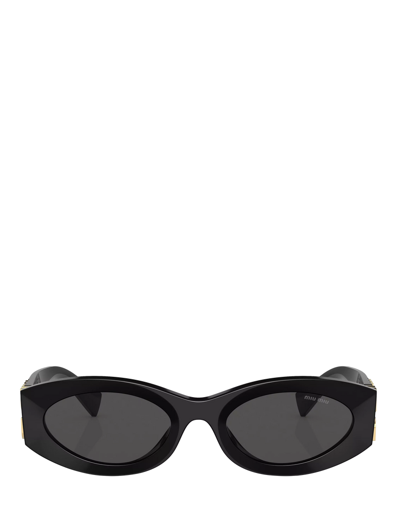 Miu Miu oval sunglasses black polyamide frame - British product