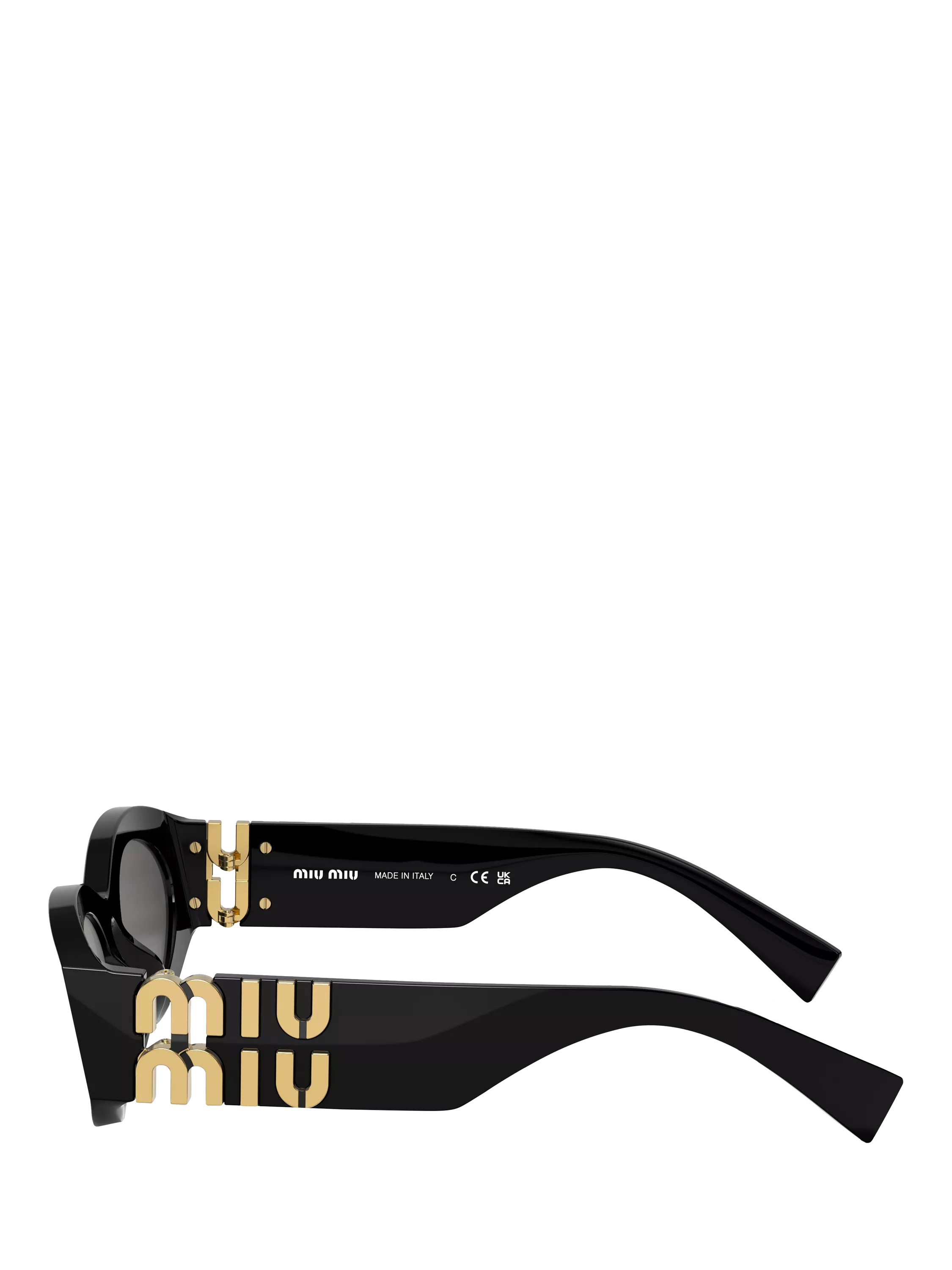 Miu Miu oval sunglasses black polyamide frame - British product