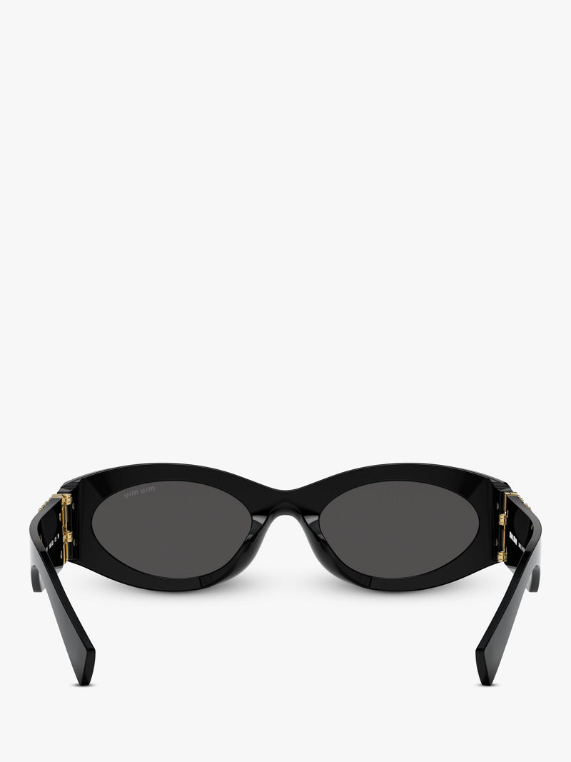 Miu Miu oval sunglasses black polyamide frame - British product