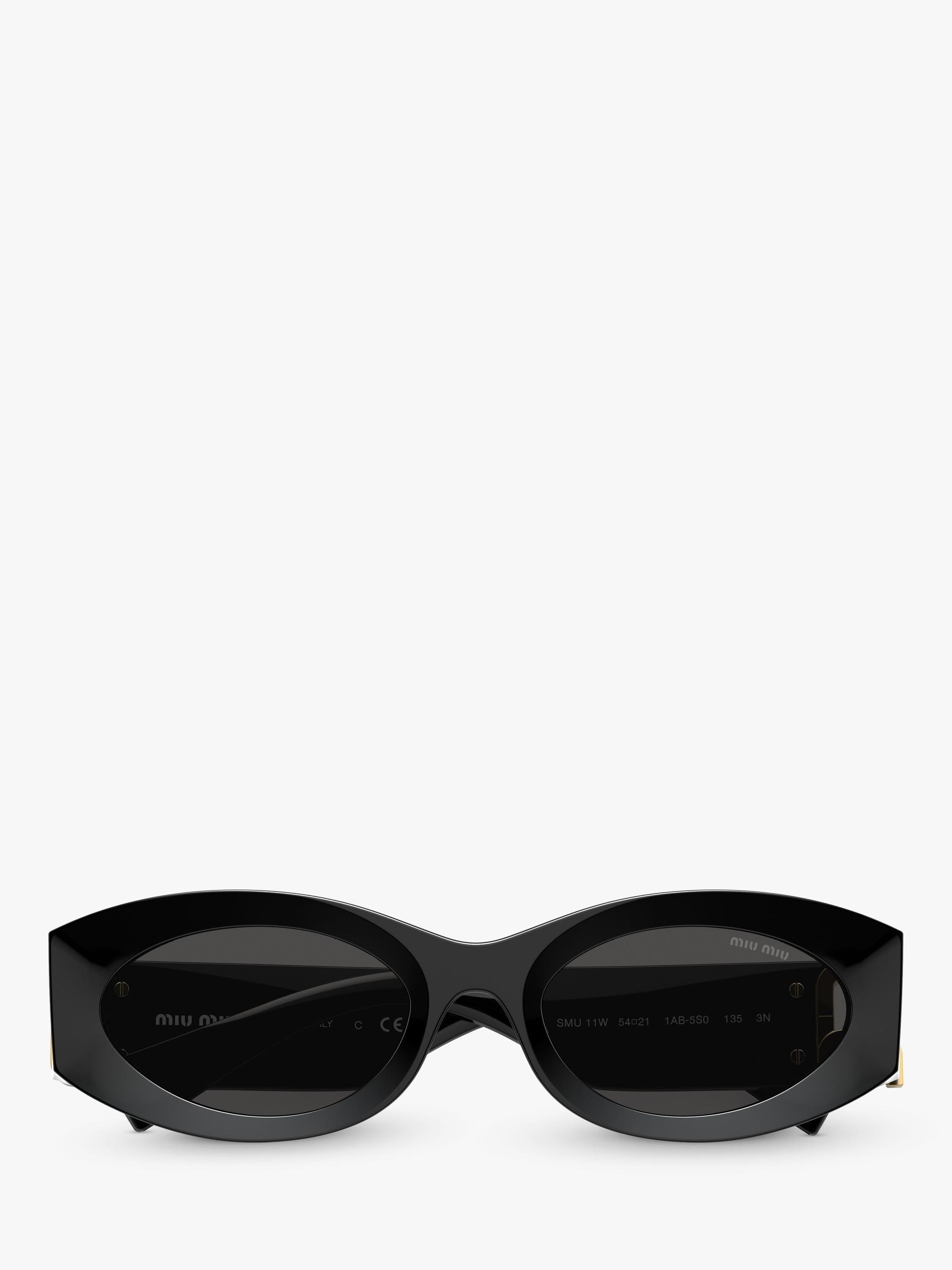 Miu Miu oval sunglasses black polyamide frame - British product