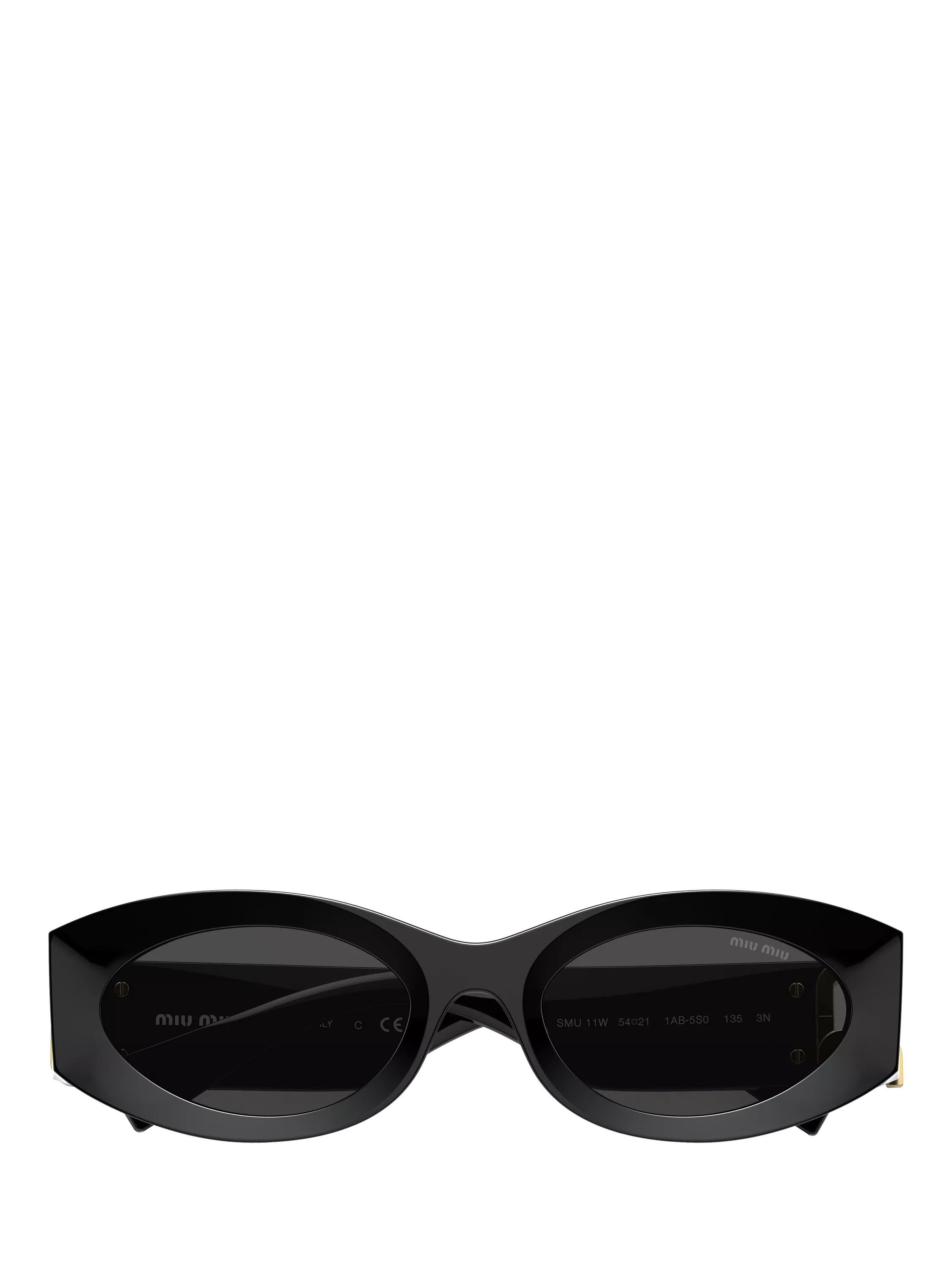 Miu Miu oval sunglasses black polyamide frame - British product