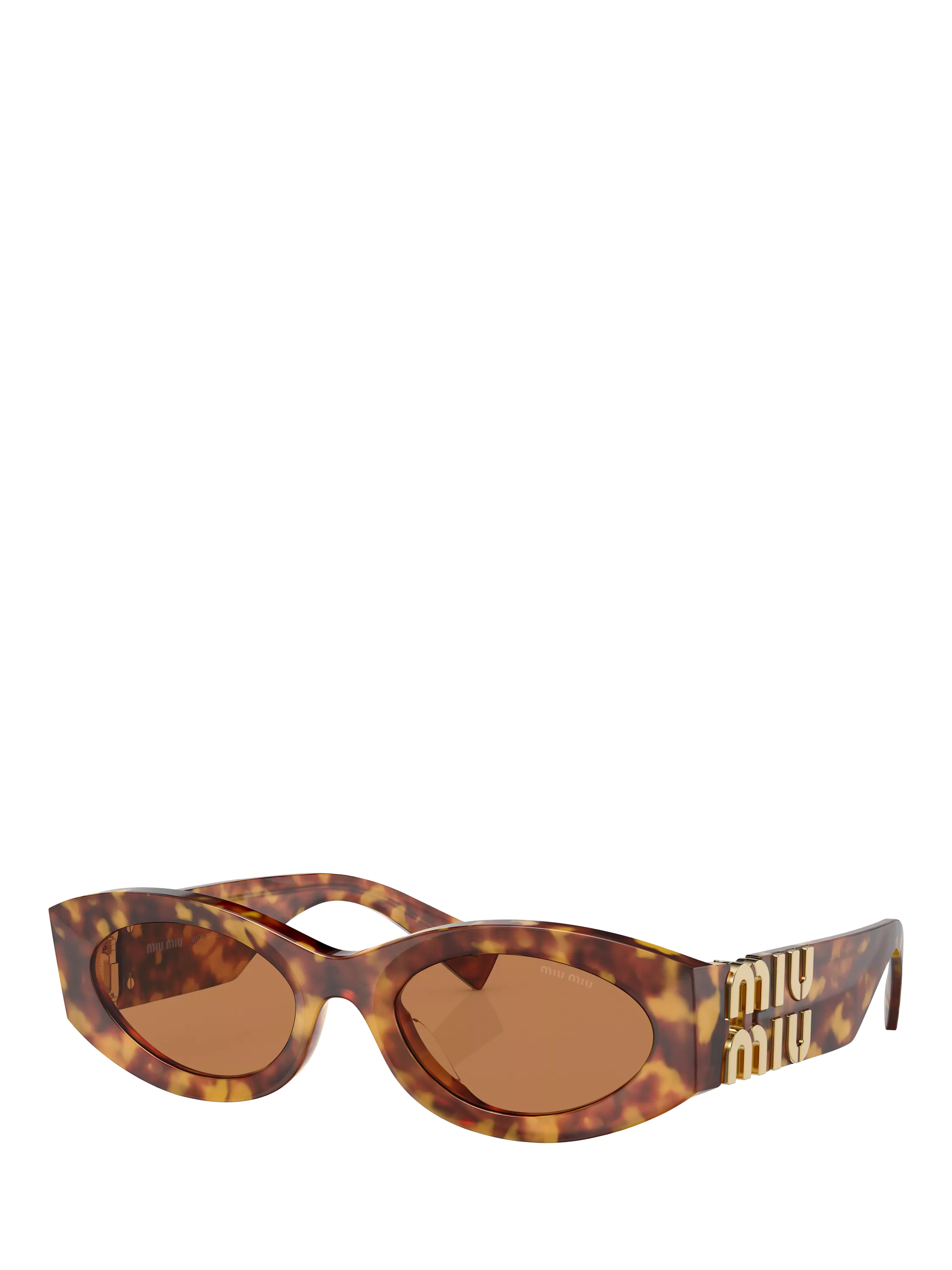 Miu Miu oval sunglasses Havana brown 54mm, imported from the UK