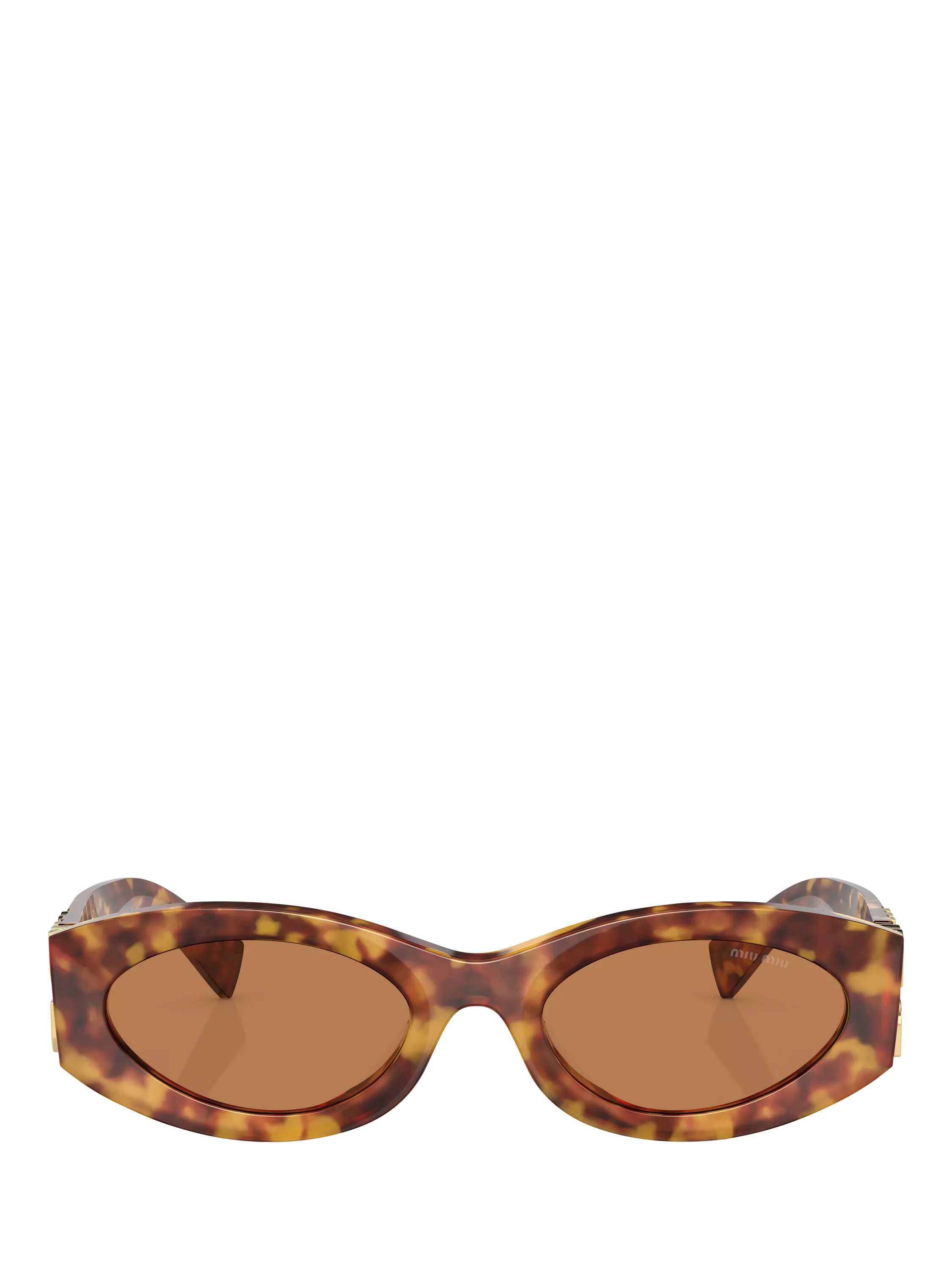 Miu Miu oval sunglasses Havana brown 54mm, imported from the UK
