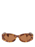 Miu Miu oval sunglasses Havana brown 54mm, imported from the UK