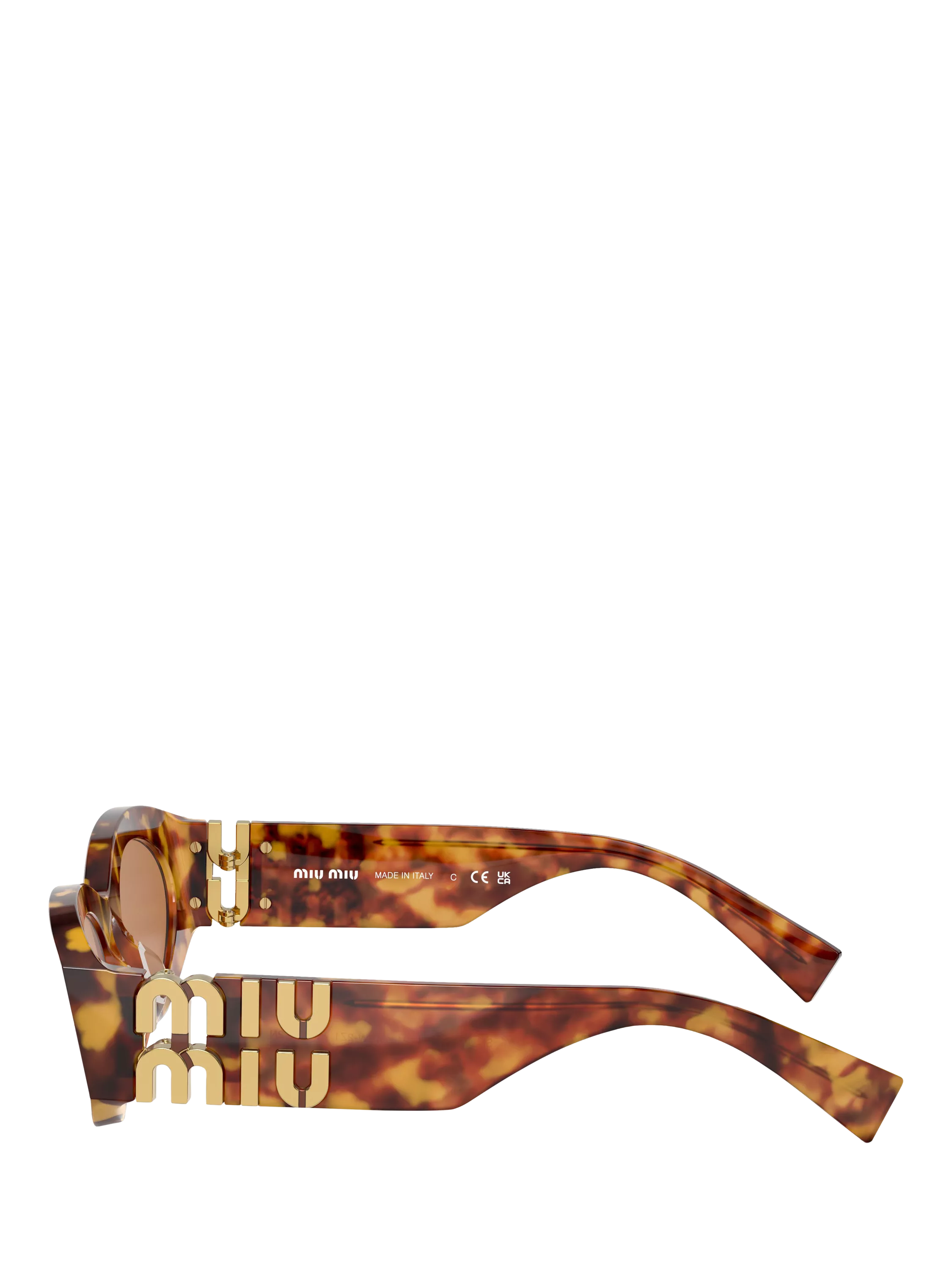 Miu Miu oval sunglasses Havana brown 54mm, imported from the UK