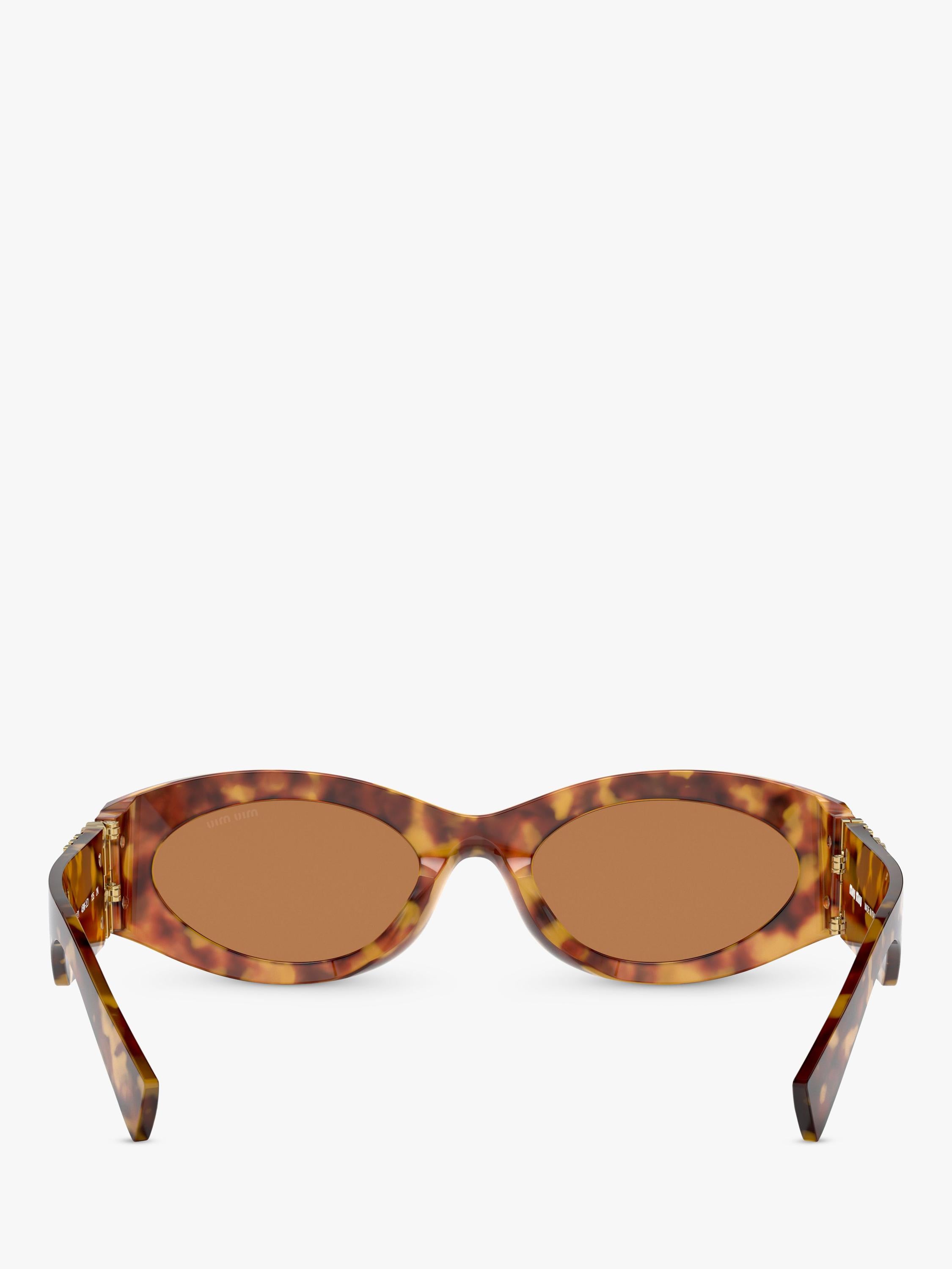 Miu Miu oval sunglasses Havana brown 54mm, imported from the UK