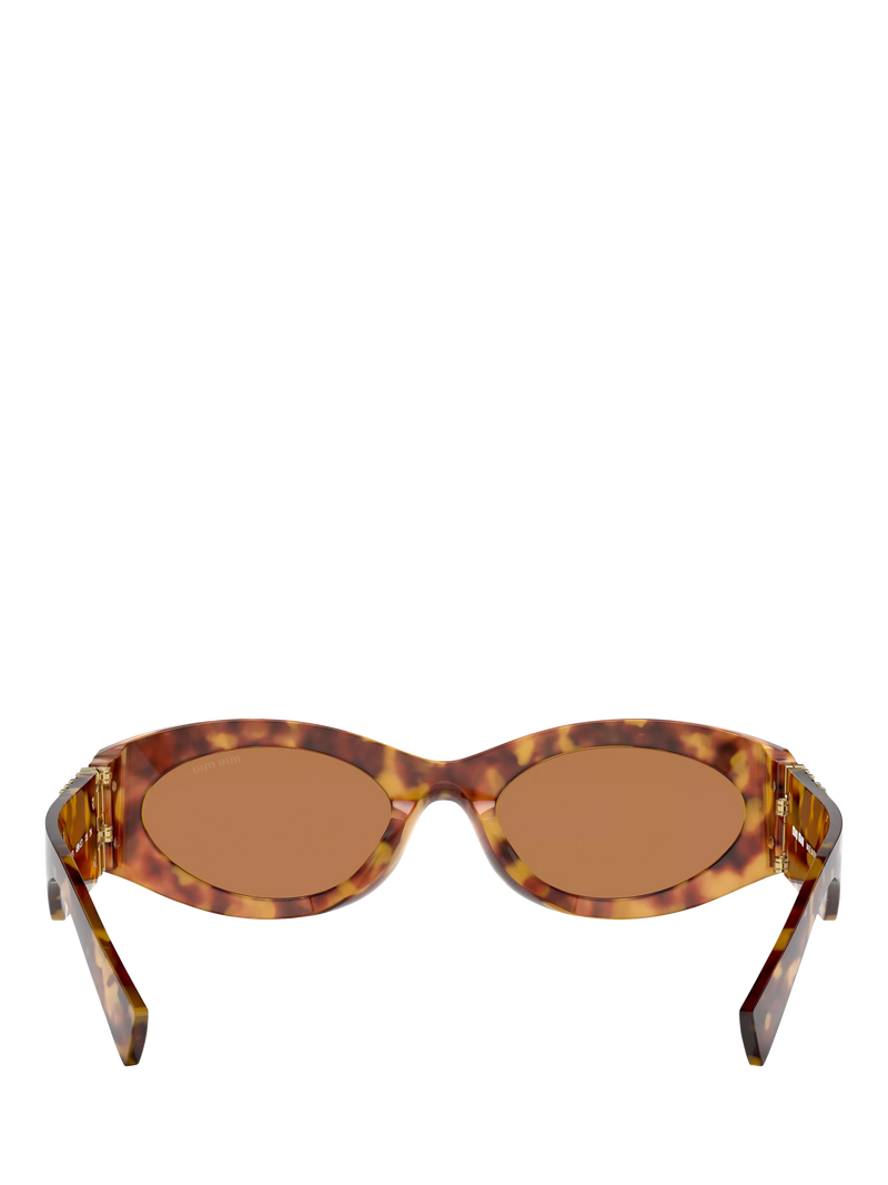 Miu Miu oval sunglasses Havana brown 54mm, imported from the UK