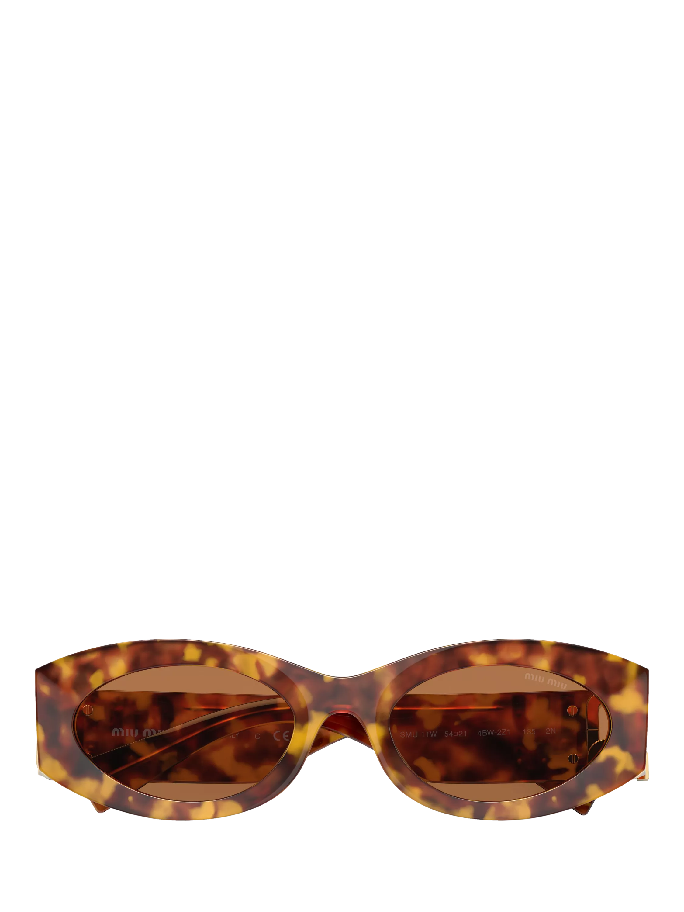 Miu Miu oval sunglasses Havana brown 54mm, imported from the UK