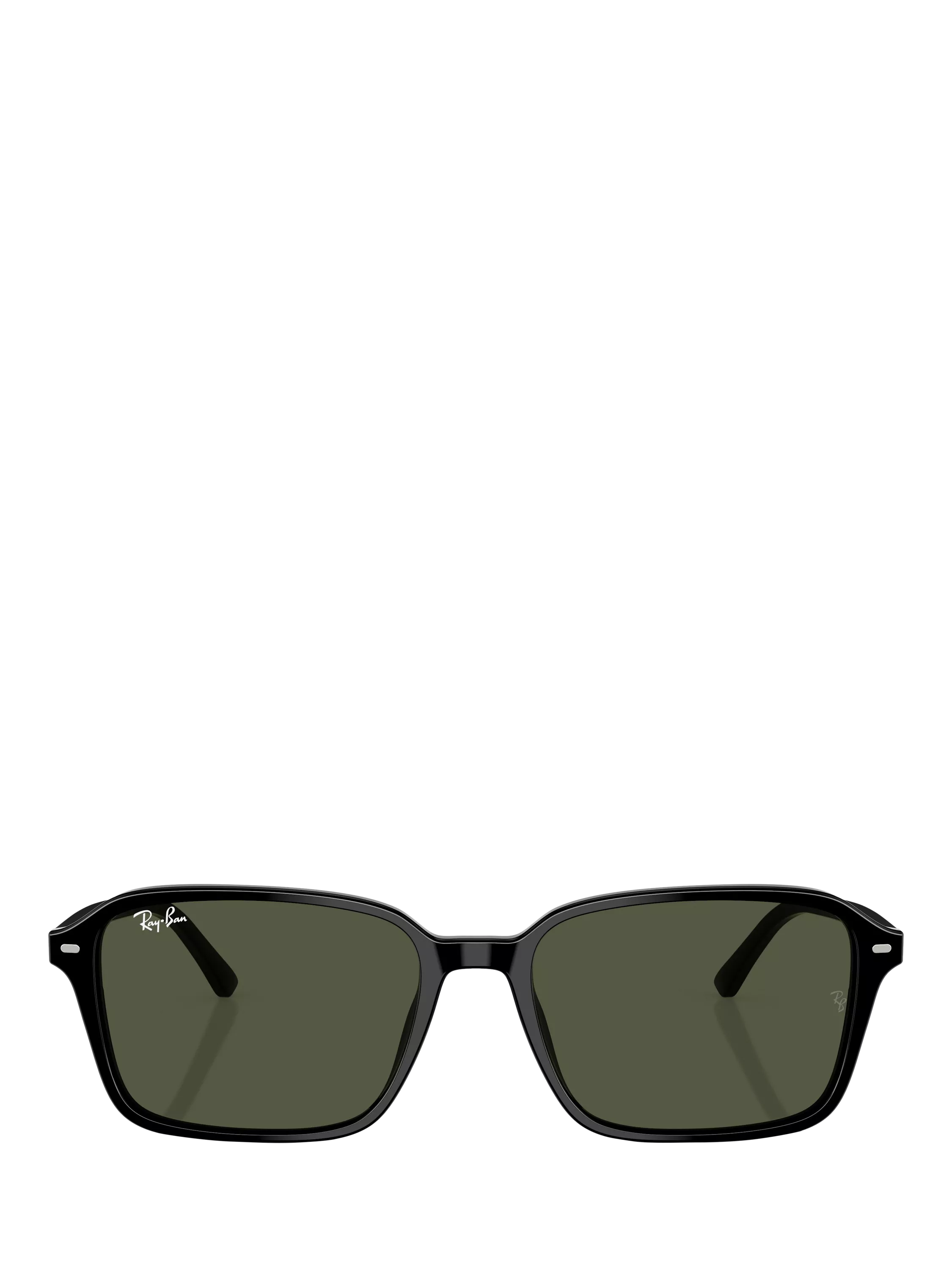 Ray-Ban rectangular sunglasses black frame green lenses 56mm, imported from the UK