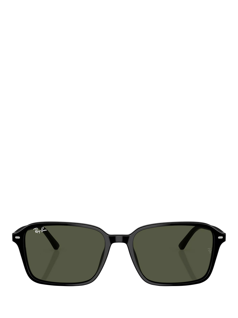Ray-Ban rectangular sunglasses black frame green lenses 56mm, imported from the UK