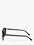 Ray-Ban rectangular sunglasses black frame green lenses 56mm, imported from the UK