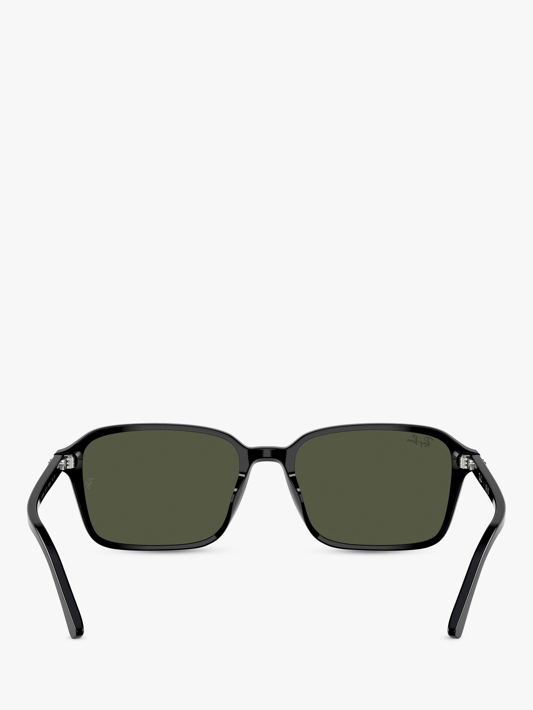 Ray-Ban rectangular sunglasses black frame green lenses 56mm, imported from the UK