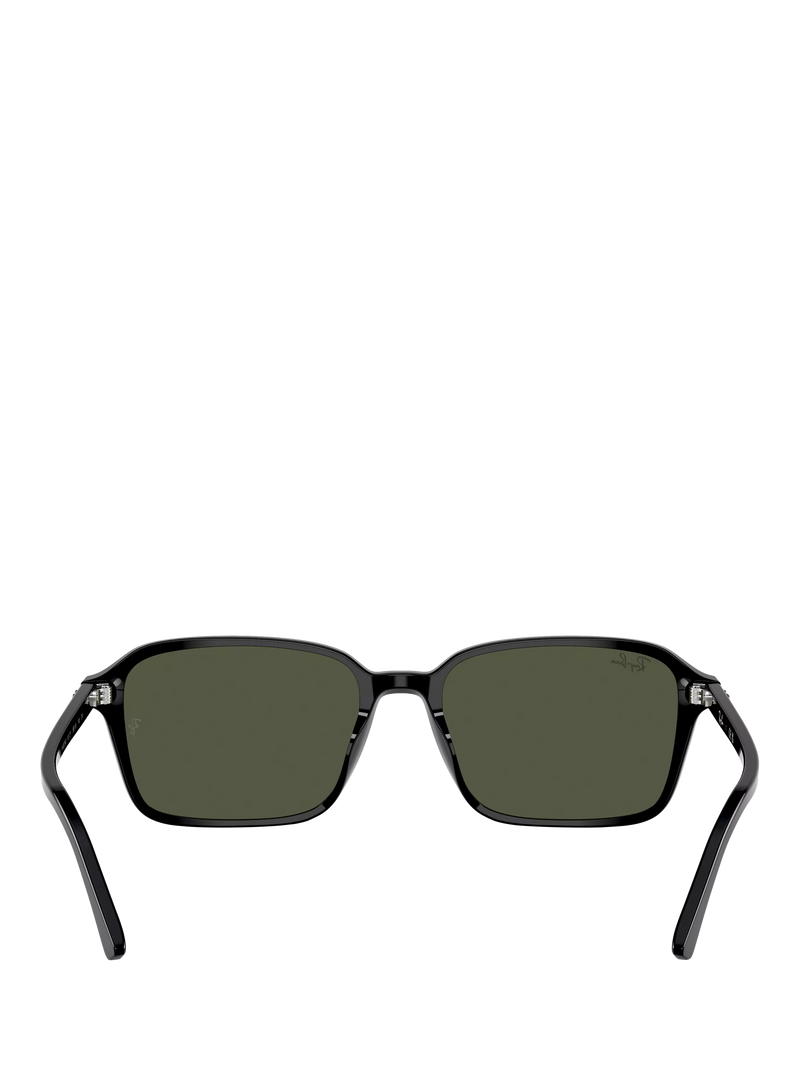 Ray-Ban rectangular sunglasses black frame green lenses 56mm, imported from the UK