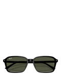 Ray-Ban rectangular sunglasses black frame green lenses 56mm, imported from the UK