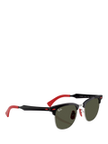 Ray-Ban D-frame sunglasses brushed black green lens imported from the UK
