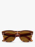 Ray-Ban square polarised sunglasses striped Havana 50mm, imported from the UK