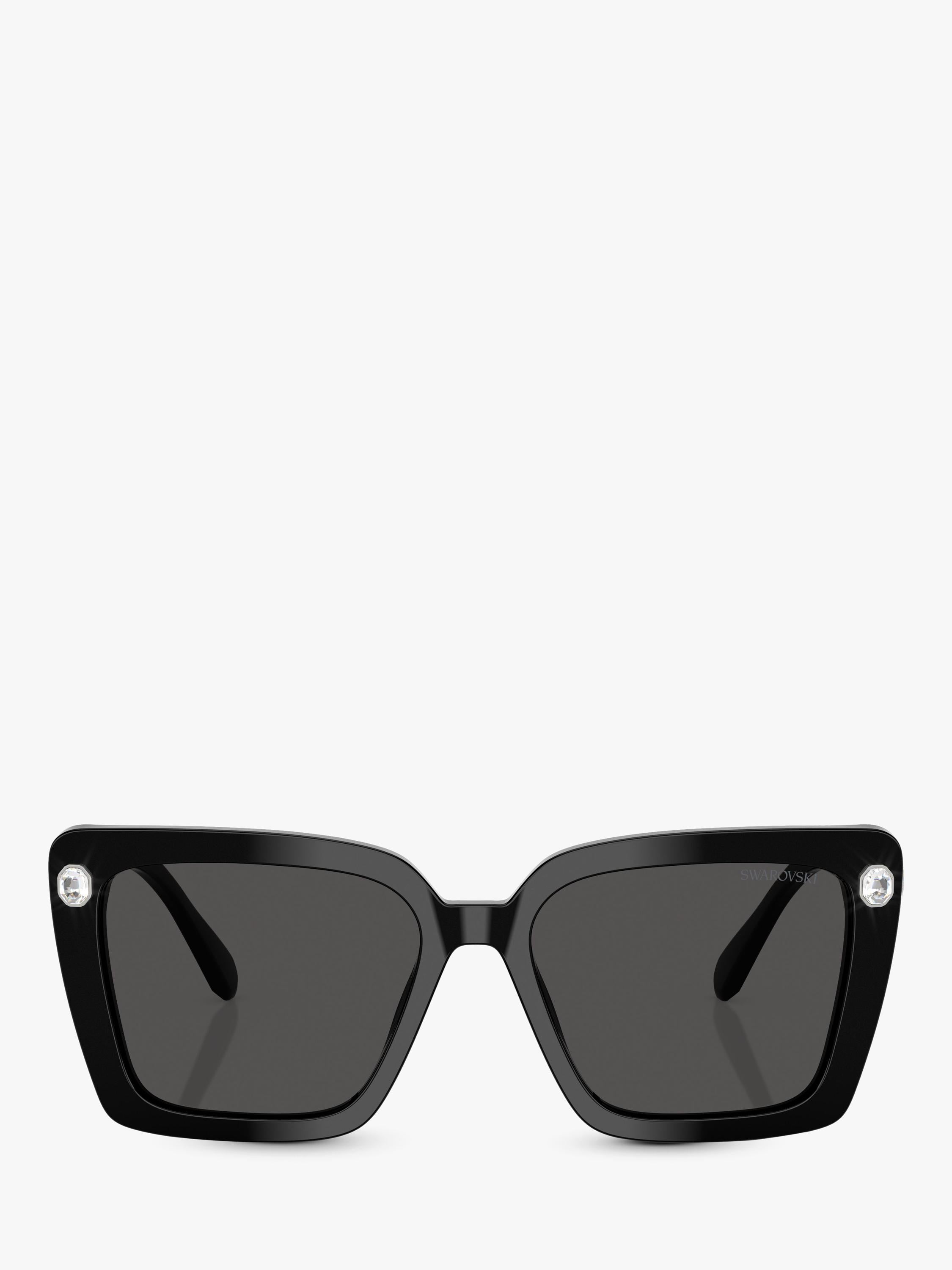 Swarovski square sunglasses black acetate frame, UK version