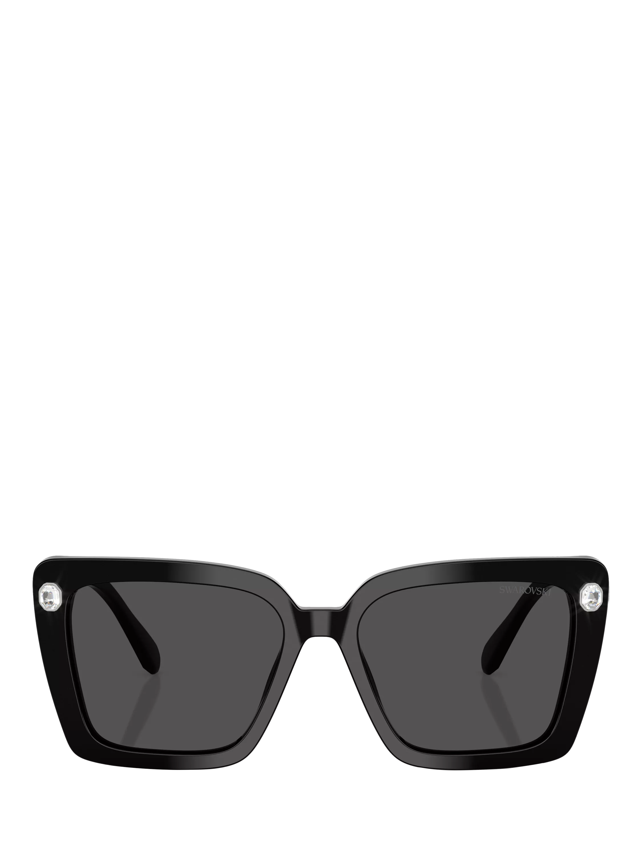 Swarovski square sunglasses black acetate frame, UK version