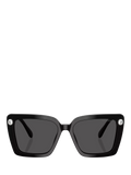 Swarovski square sunglasses black acetate frame, UK version