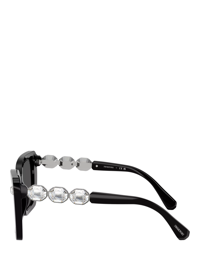 Swarovski square sunglasses black acetate frame, UK version