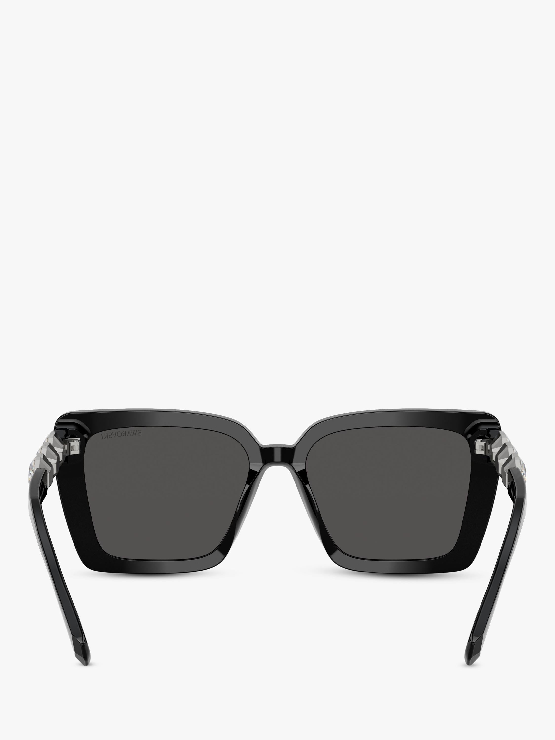 Swarovski square sunglasses black acetate frame, UK version
