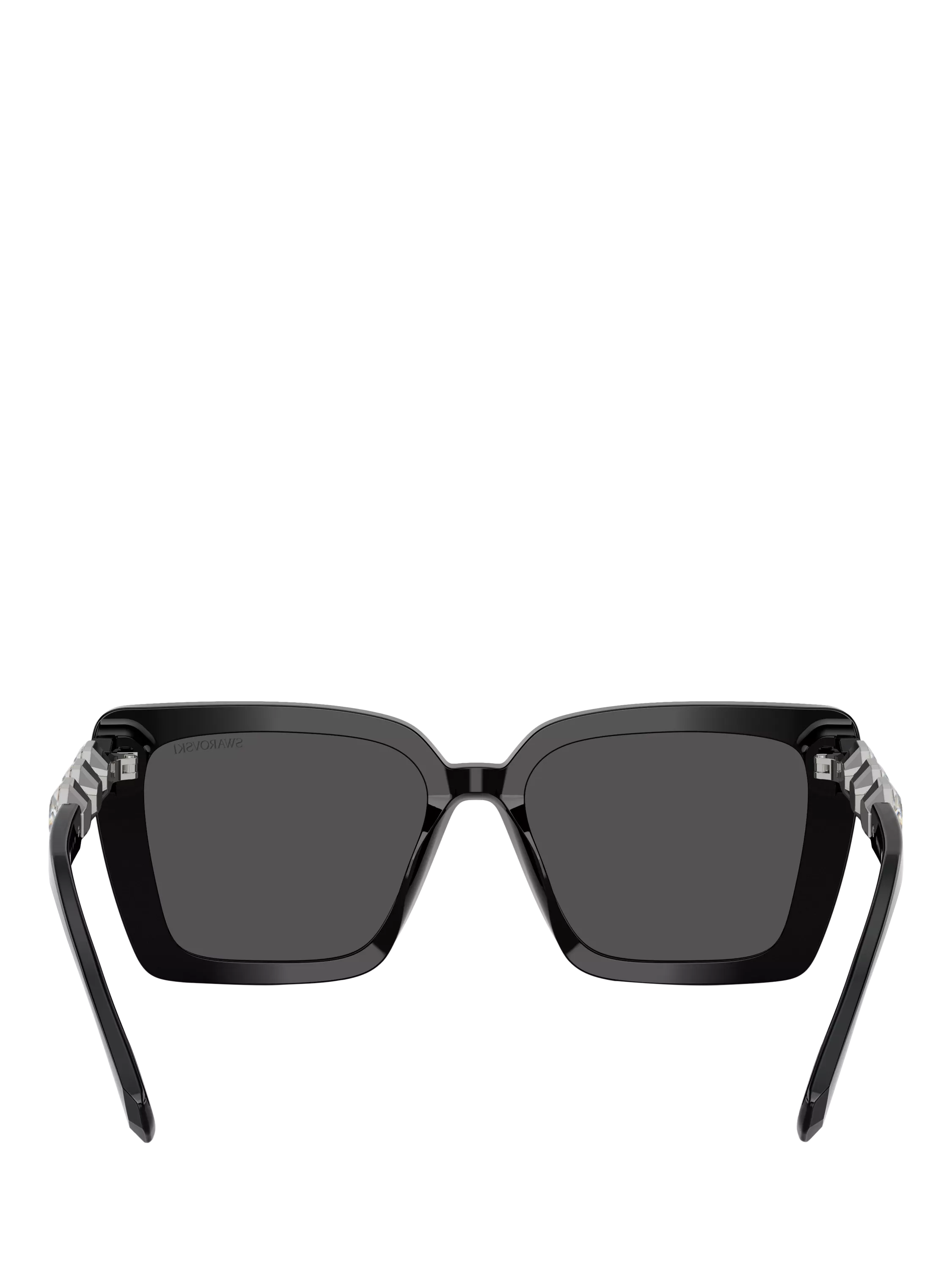 Swarovski square sunglasses black acetate frame, UK version