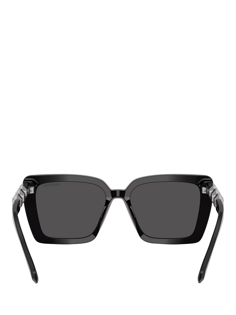 Swarovski square sunglasses black acetate frame, UK version