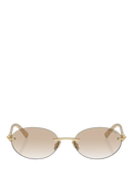 Tiffany & Co oval sunglasses pale gold polyamide frame (British brand)