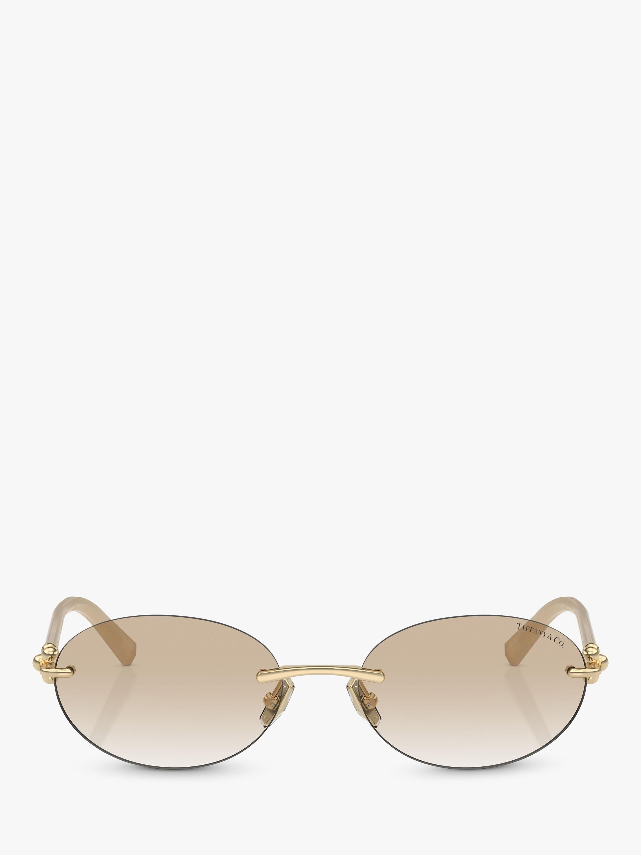 Tiffany & Co oval sunglasses pale gold polyamide frame (British brand)