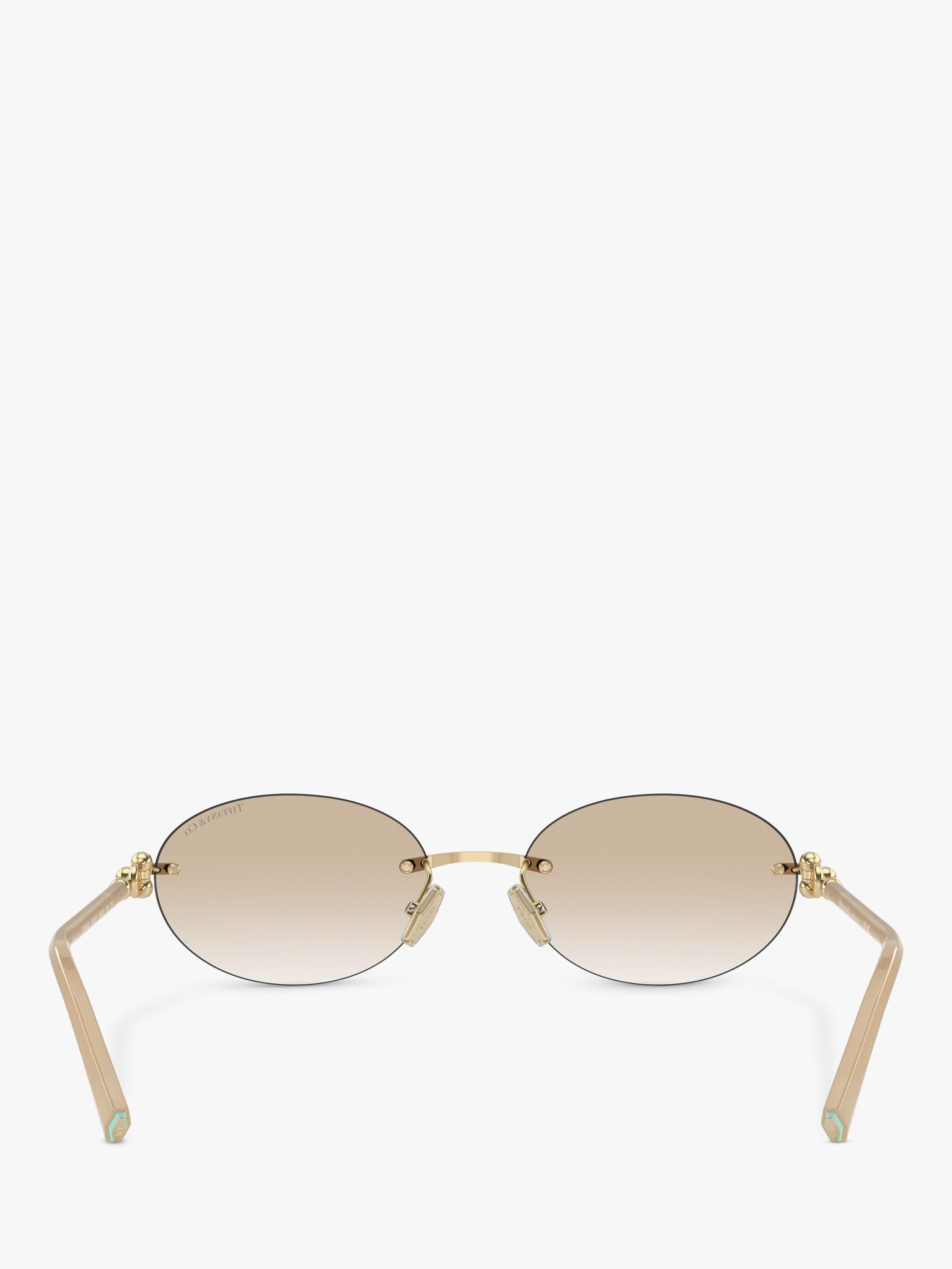 Tiffany & Co oval sunglasses pale gold polyamide frame (British brand)