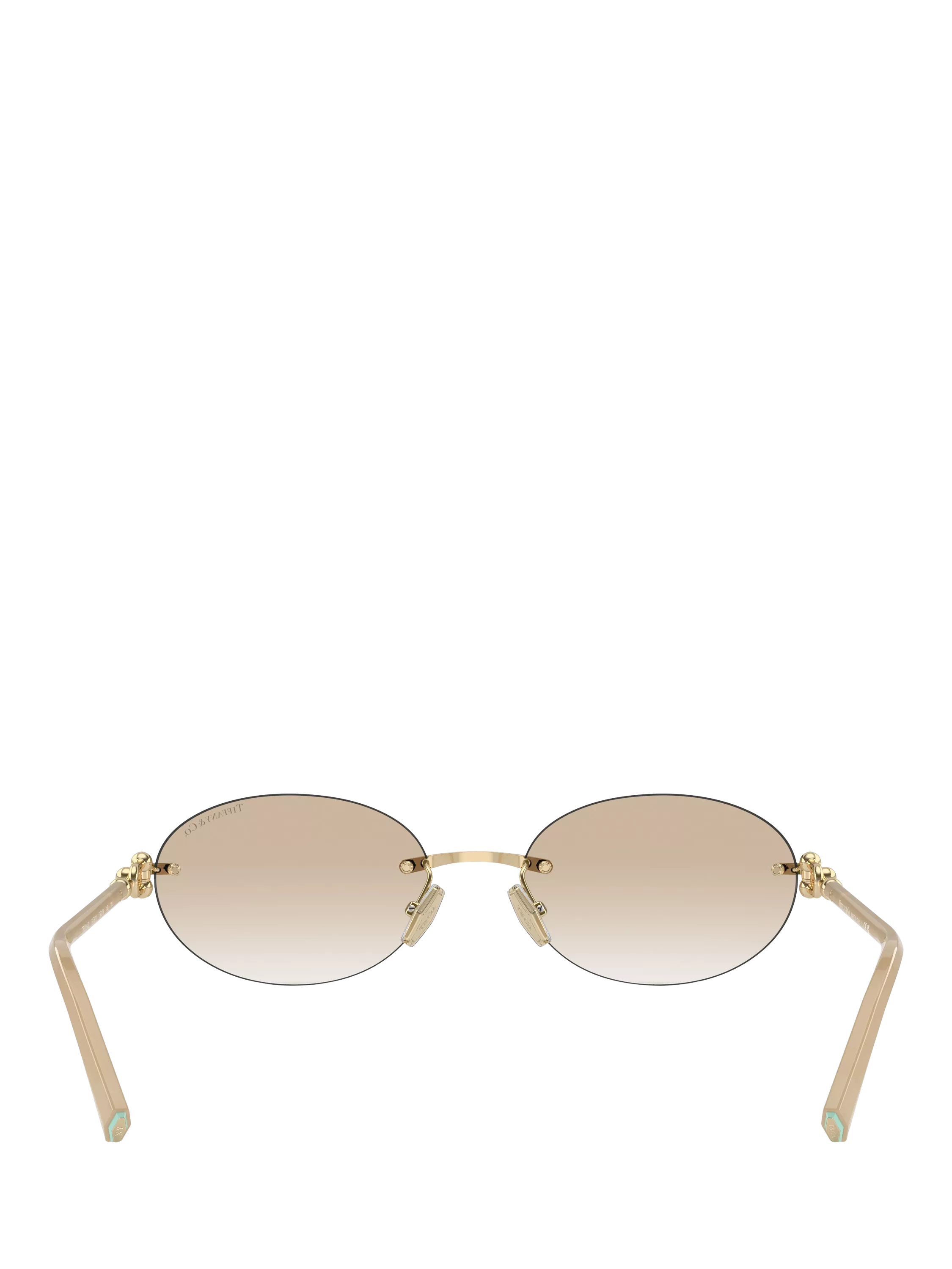 Tiffany & Co oval sunglasses pale gold polyamide frame (British brand)