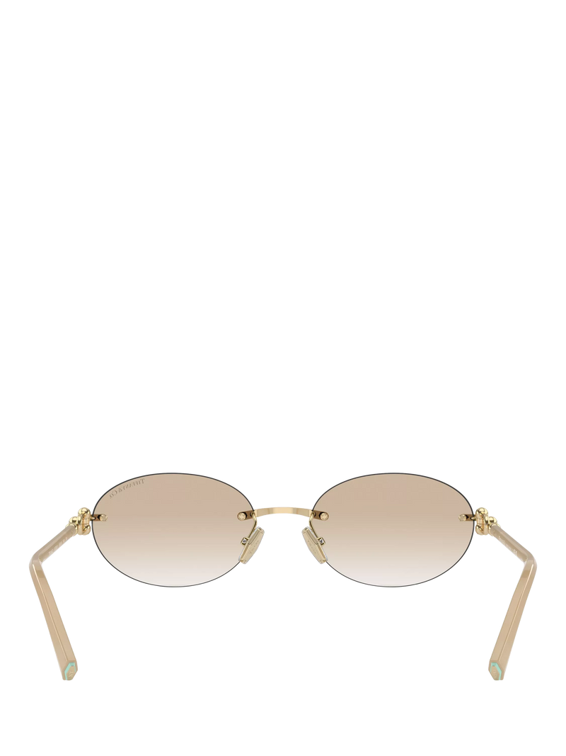 Tiffany & Co oval sunglasses pale gold polyamide frame (British brand)