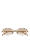 Tiffany & Co oval sunglasses pale gold polyamide frame (British brand)
