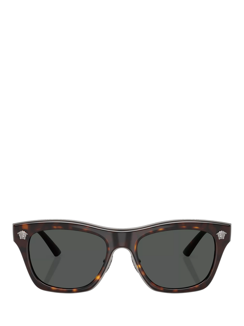 Versace rectangular sunglasses Havana brown polyamide lenses - British product