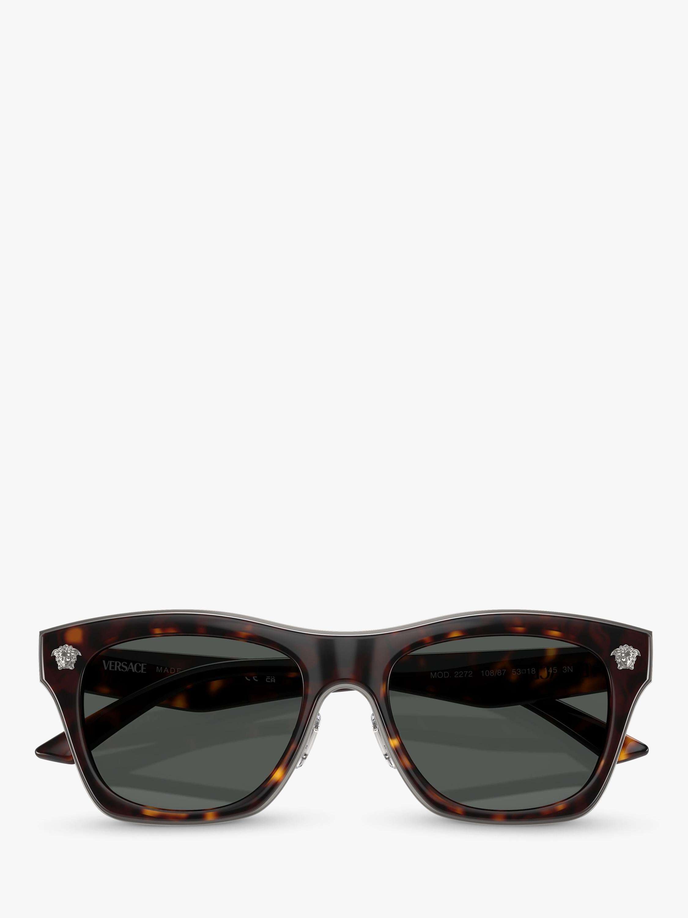 Versace rectangular sunglasses Havana brown polyamide lenses - British product