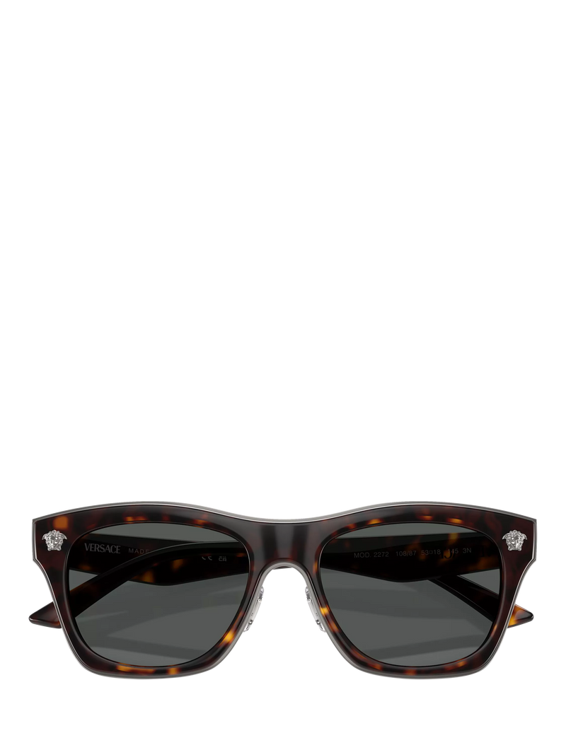 Versace rectangular sunglasses Havana brown polyamide lenses - British product