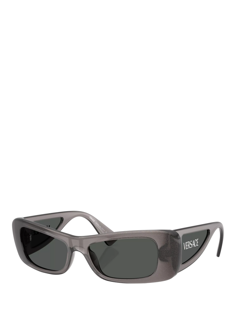 Versace rectangular sunglasses grey polyamide lenses (British brand)