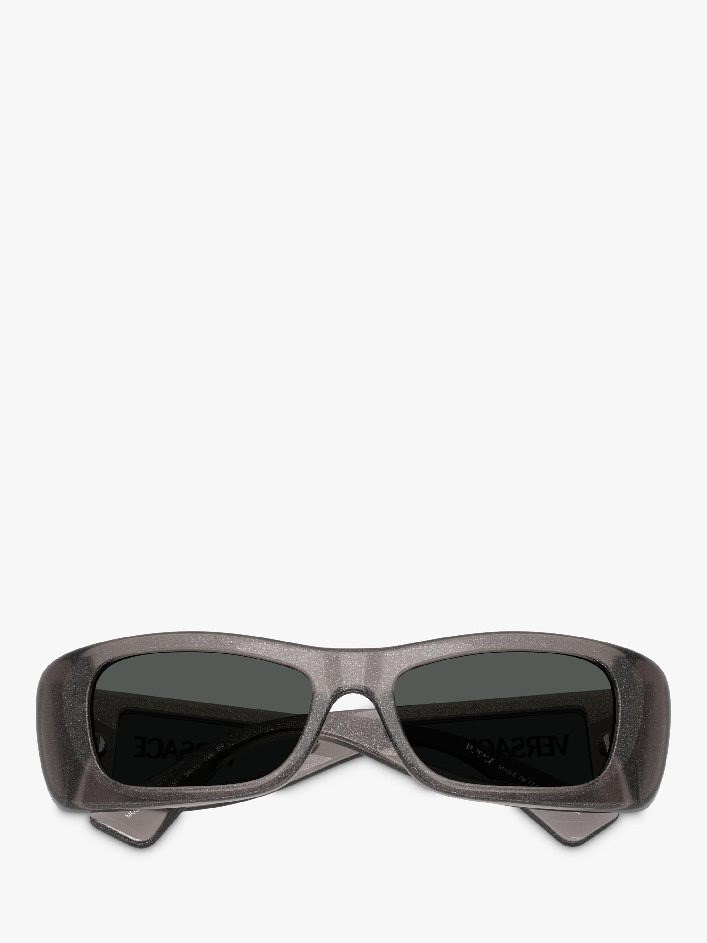 Versace rectangular sunglasses grey polyamide lenses (British brand)