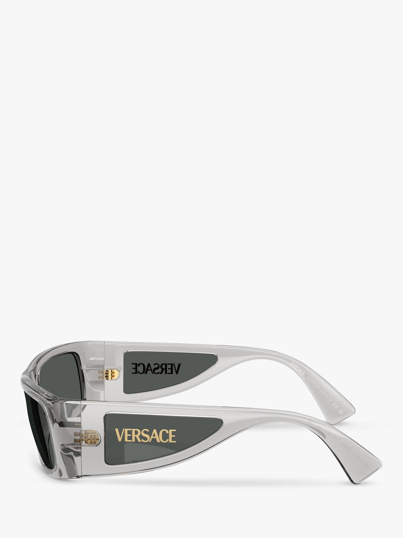 Versace rectangular sunglasses grey frame polyamide lenses (British brand)