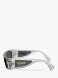 Versace rectangular sunglasses grey frame polyamide lenses (British brand)