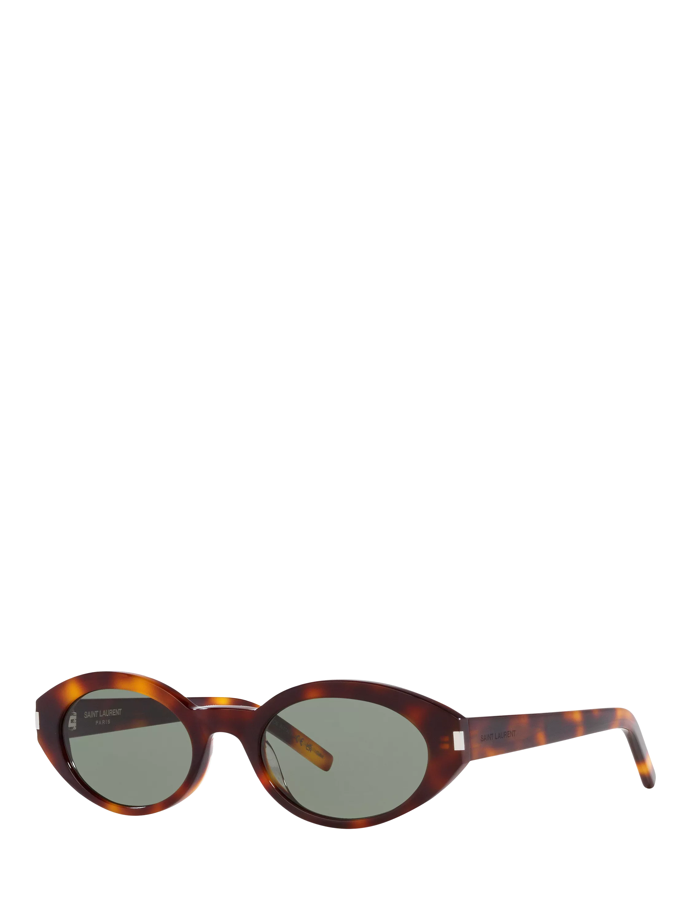 Yves Saint Laurent oval sunglasses tortoise green, UK version