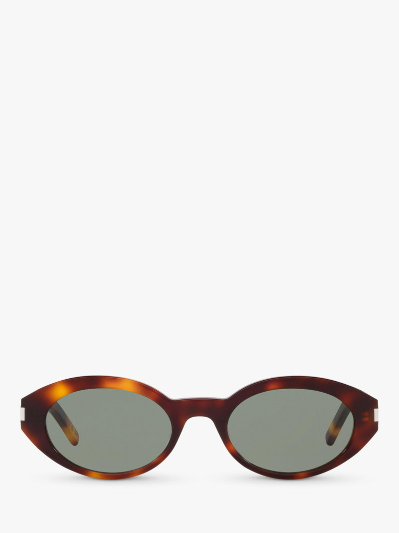 Yves Saint Laurent oval sunglasses tortoise green, UK version
