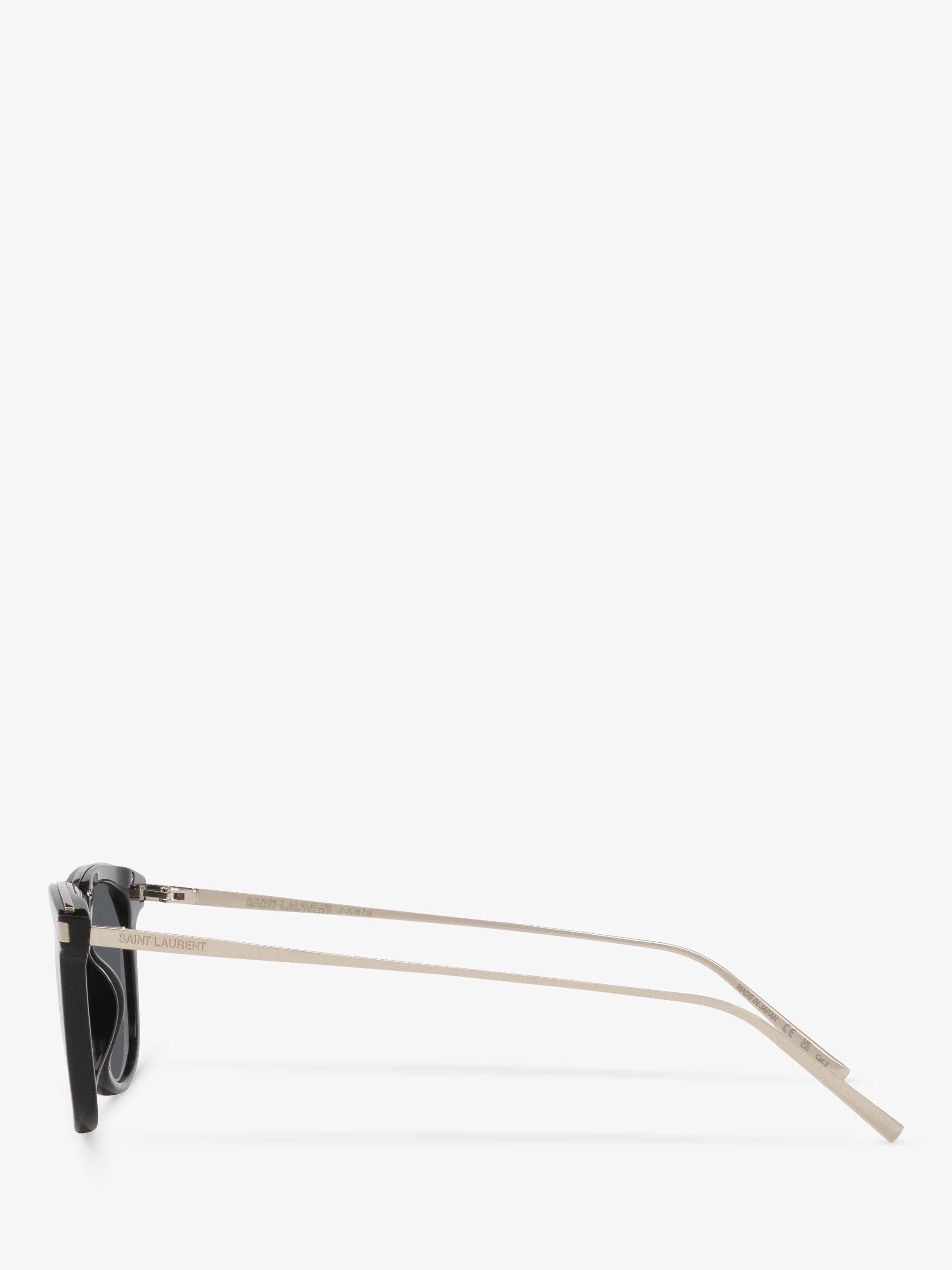 Yves Saint Laurent ovale Sonnenbrille schwarzer Rahmen 50mm Glasbreite - Britisches Produkt