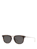 Yves Saint Laurent Ovale Sonnenbrille Silber/Schwarz